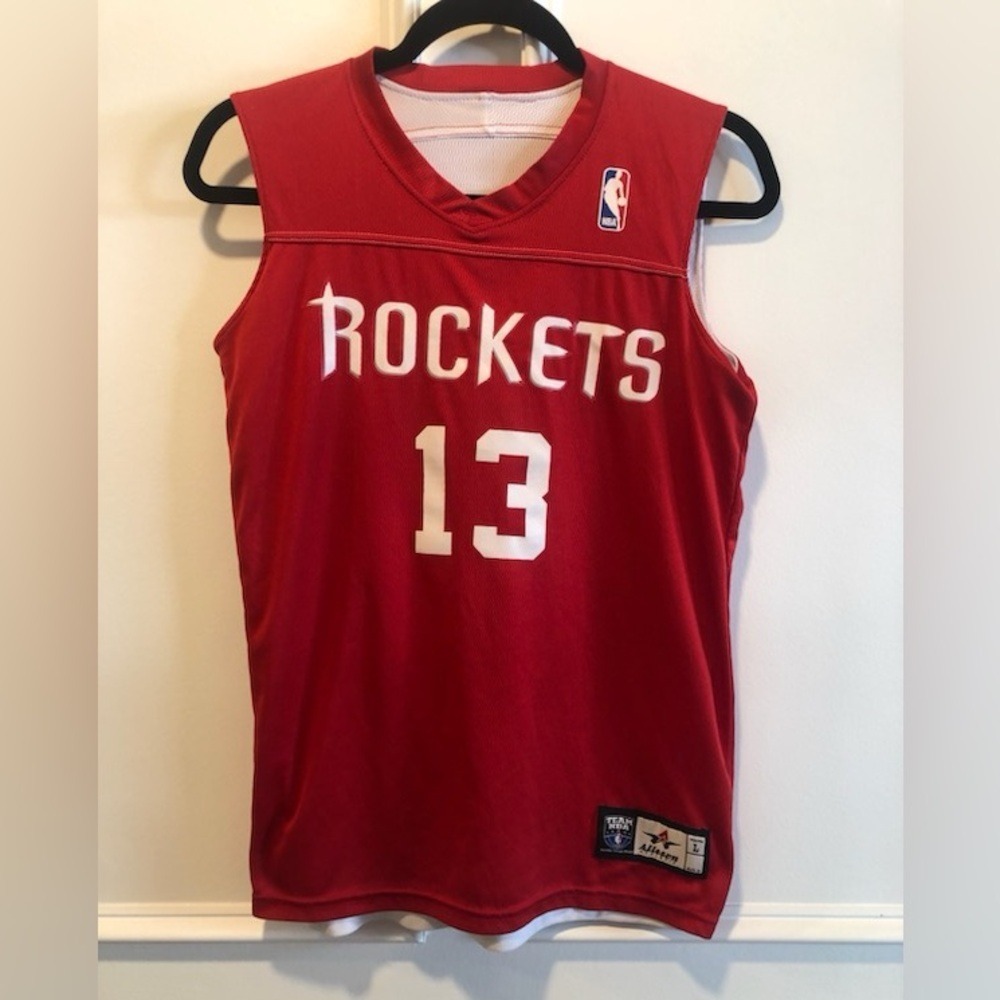 Houston Rockets Jersey Youth L Red #13 Alleson Athletic‎ NBA Team Basketball